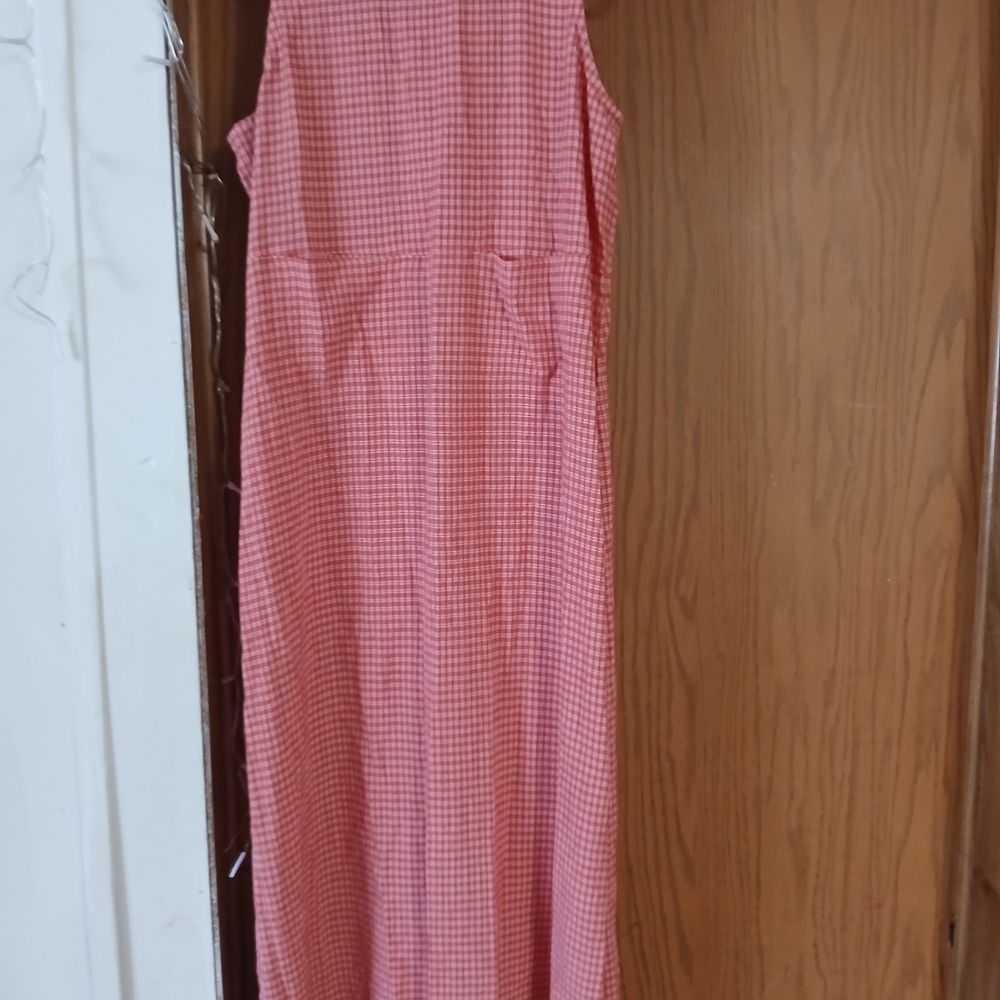 Sleeveless Pink Gingham Dress